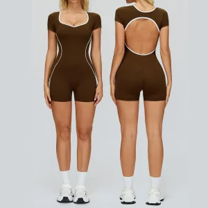 Yoga Suit Gym Set Women Bodysuit Sportswear Fitness Short Sleeved Sports Jumpsuit Women Push Up Female Workout Clothes Bodysuits